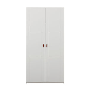 LIFETIME Schrank 100 cm mit 2 Türen und Einteilung weiß