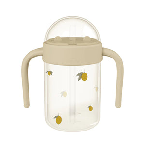 Konges Slojd Babyflasche mit Henkel - lemon