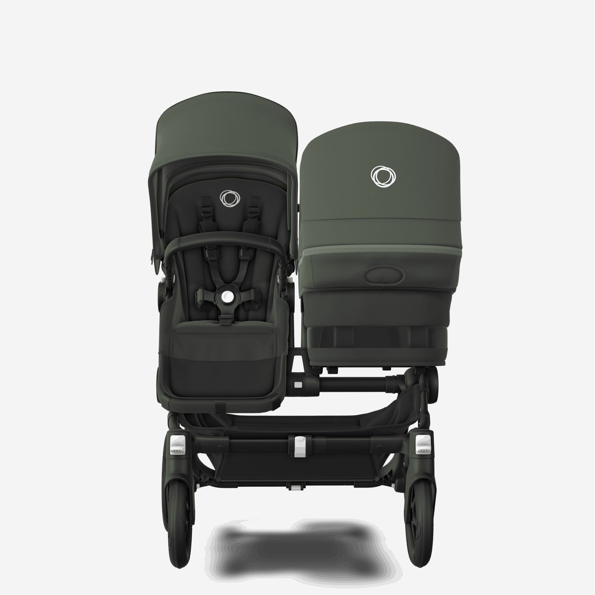 Bugaboo Donkey 5 Duo-Kinderwagen mit Liegewanne und Sitz grün