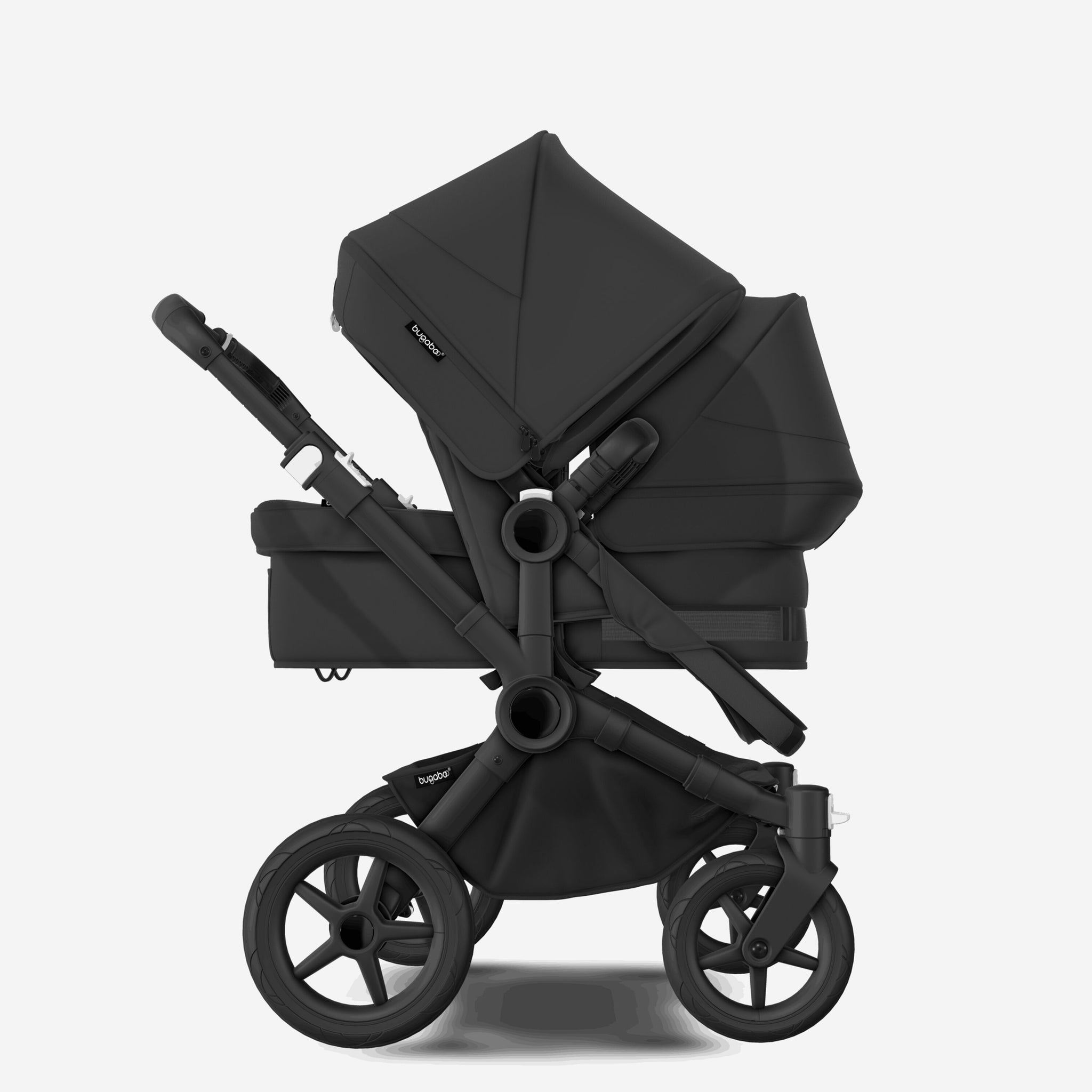 Bugaboo Donkey 5 Duo-Kinderwagen mit Liegewanne und Sitz schwarz