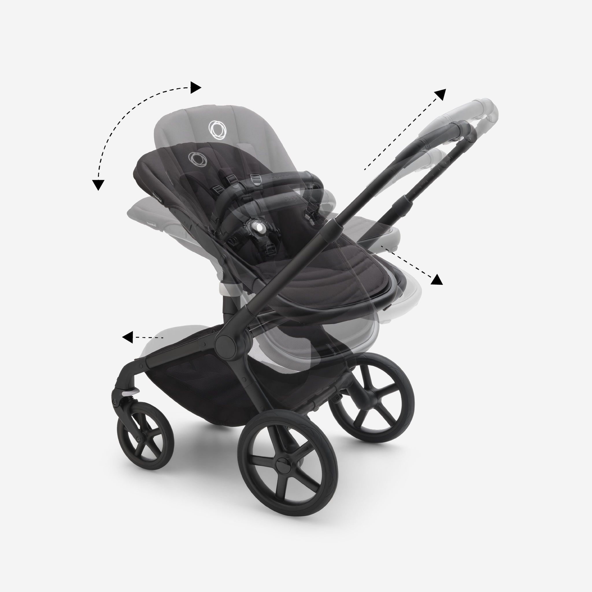 Bugaboo Fox 5 Kinderwagen mit Liegewanne und Sitz schwarz