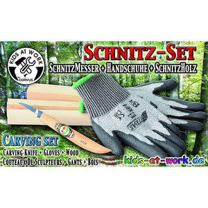 holz handschuhe Corvus SCHNITZSET MESSER HANDSCHUH HOLZ – STEYBE FÜR KINDER