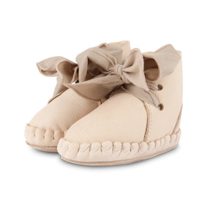 Donsje Pina BABY SCHUHE Organza Lining | Powder Nubuck + Mocha