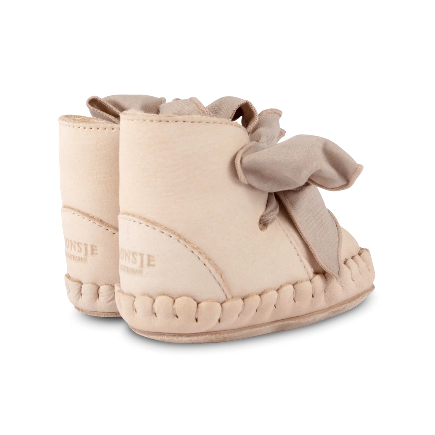 Donsje Pina BABY SCHUHE Organza Lining | Powder Nubuck + Mocha