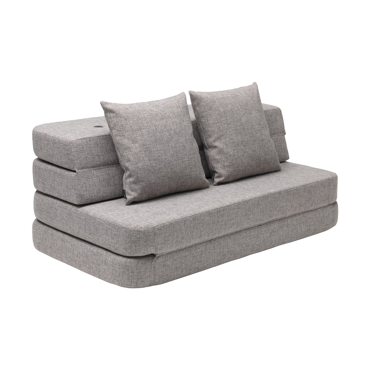 by KlipKlap KK 3 fold sofa Multi grey w. grey (120 cm)