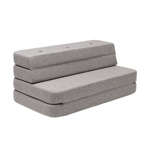 by KlipKlap KK 3 fold sofa Multi grey w. grey (120 cm)