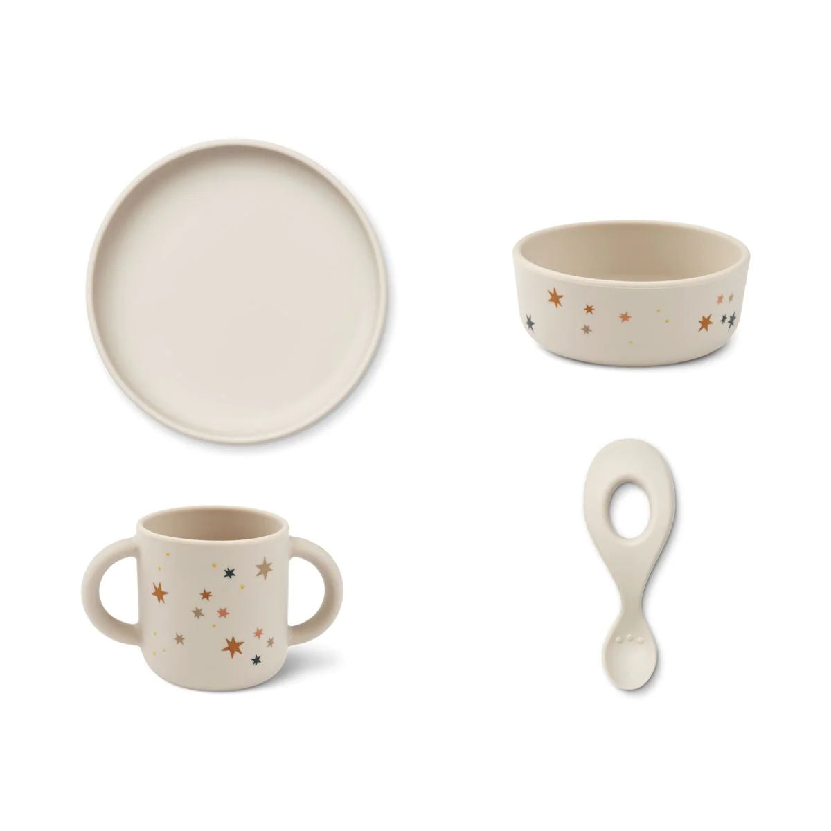 LIEWOOD VIVI SILIKONGESCHIRRSET 4ER-PACK STAR BRIGHT / SANDY