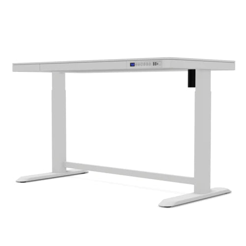 Lifetime rise elektrisch verstellbarer Schreibtisch weiß, inkl. Schublade und USB