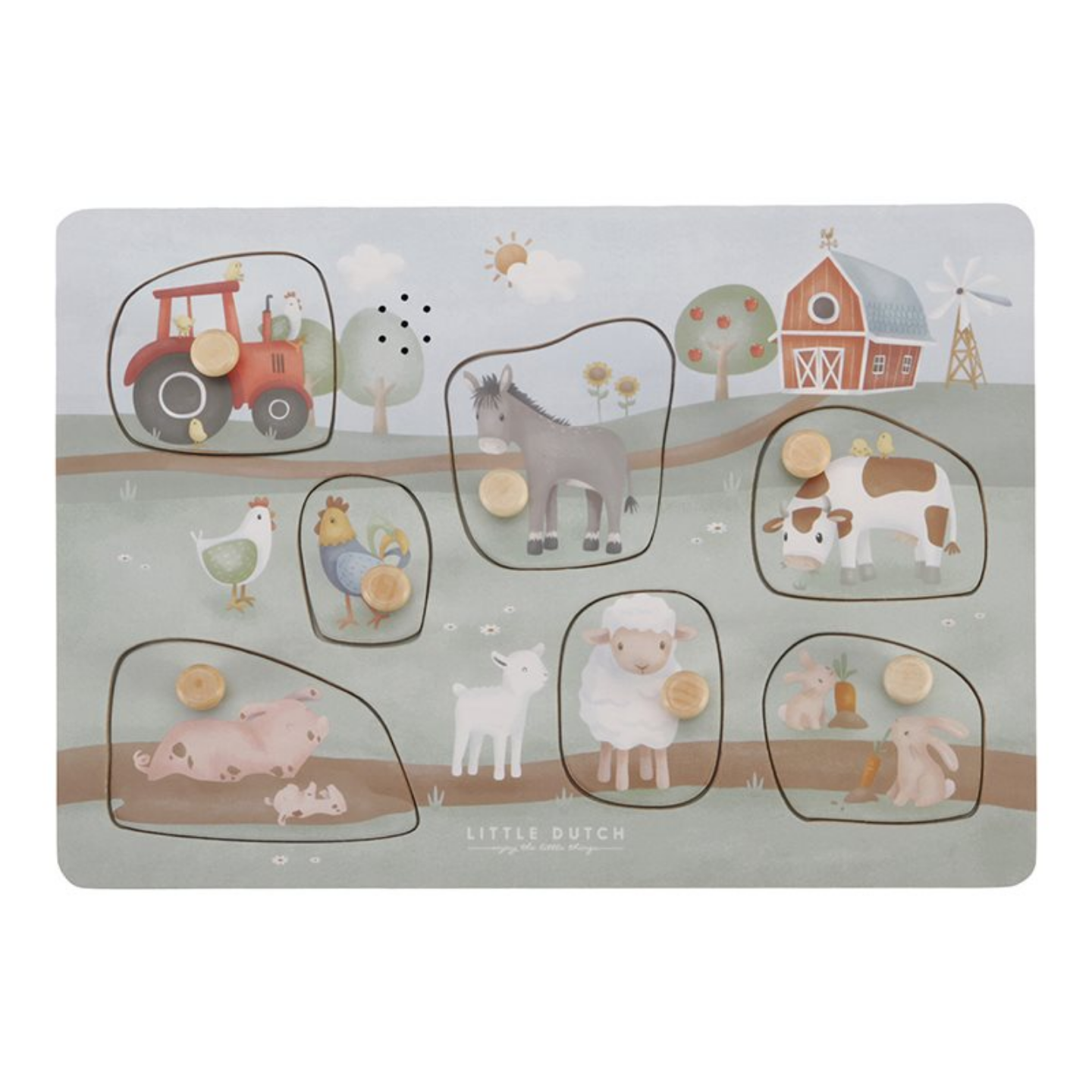 Little Dutch Steckpuzzle mit Sound Little Farm