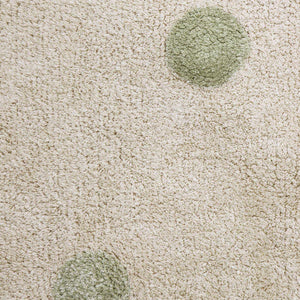 Lorena Canals - Waschbarer Teppich mit Punkte Hippy Dots Natural - Olive 120x160 cm