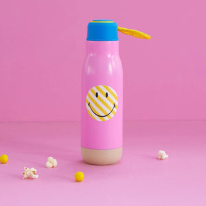 Rice Thermosflasche  Rostfreier Stahl - Rosa - Smiley