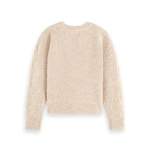 Scotch & Soda Cable Strickpullover beige meliert