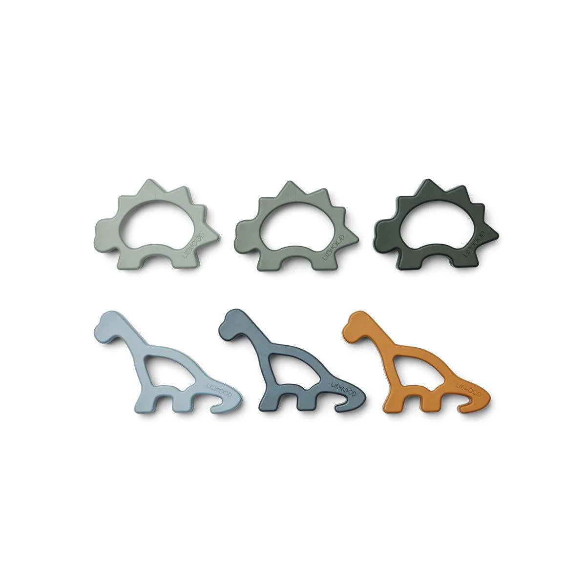 LIEWOOD SVEND AUSSTECHER-SET 6ER-PACK DINO FAUNE GREEN MIX