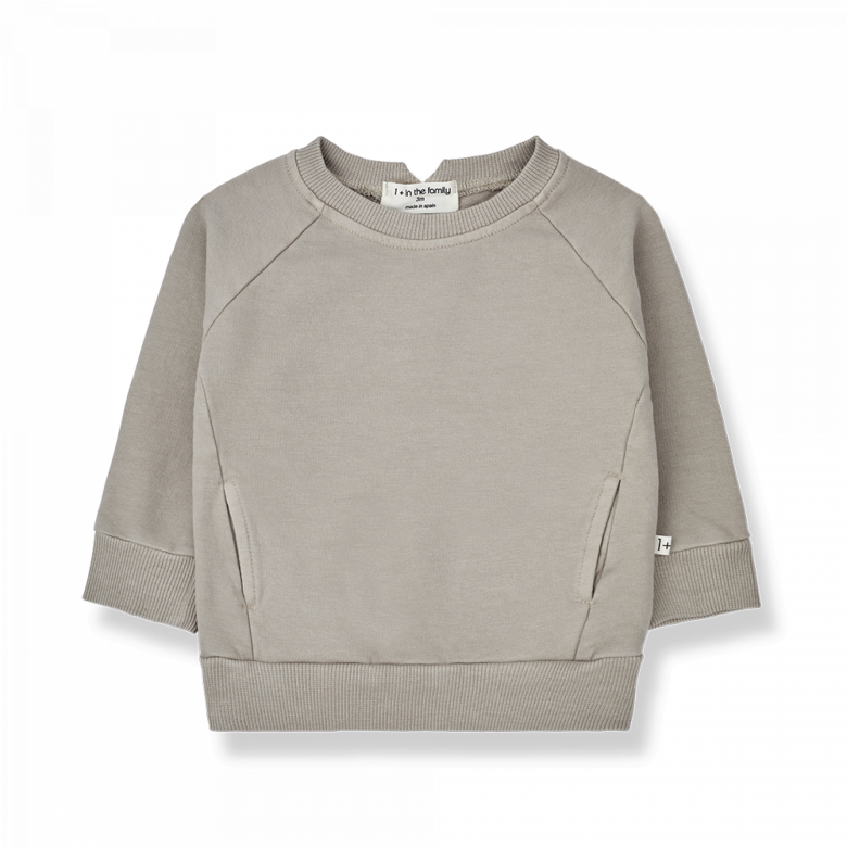 1+ in the family Sweatshirt Fitz taupe