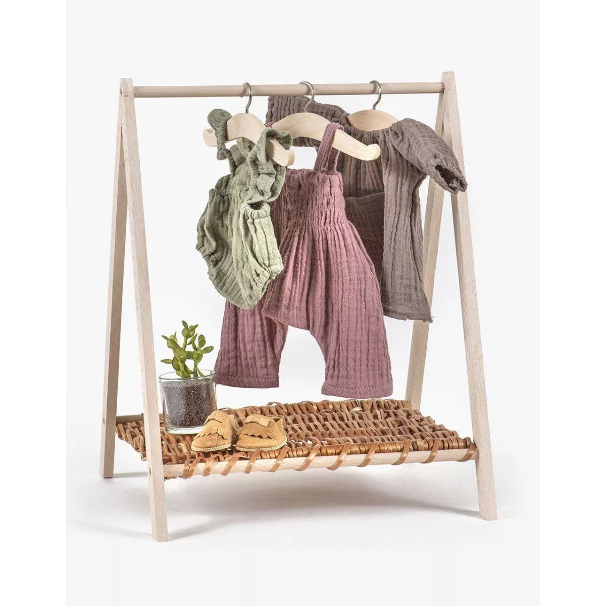 minikane - Kleiderständer Wendy clothes rack in natural wood & wicker