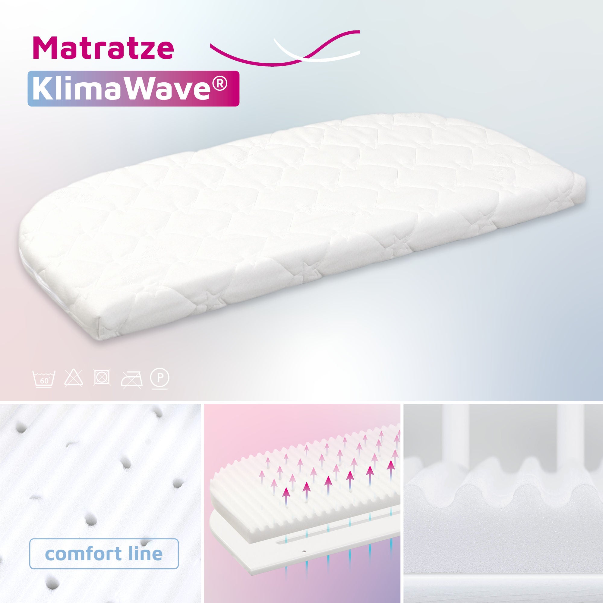 babybay Matratze KlimaWave® passend für Modell Maxi, Boxspring und Comfort Plus