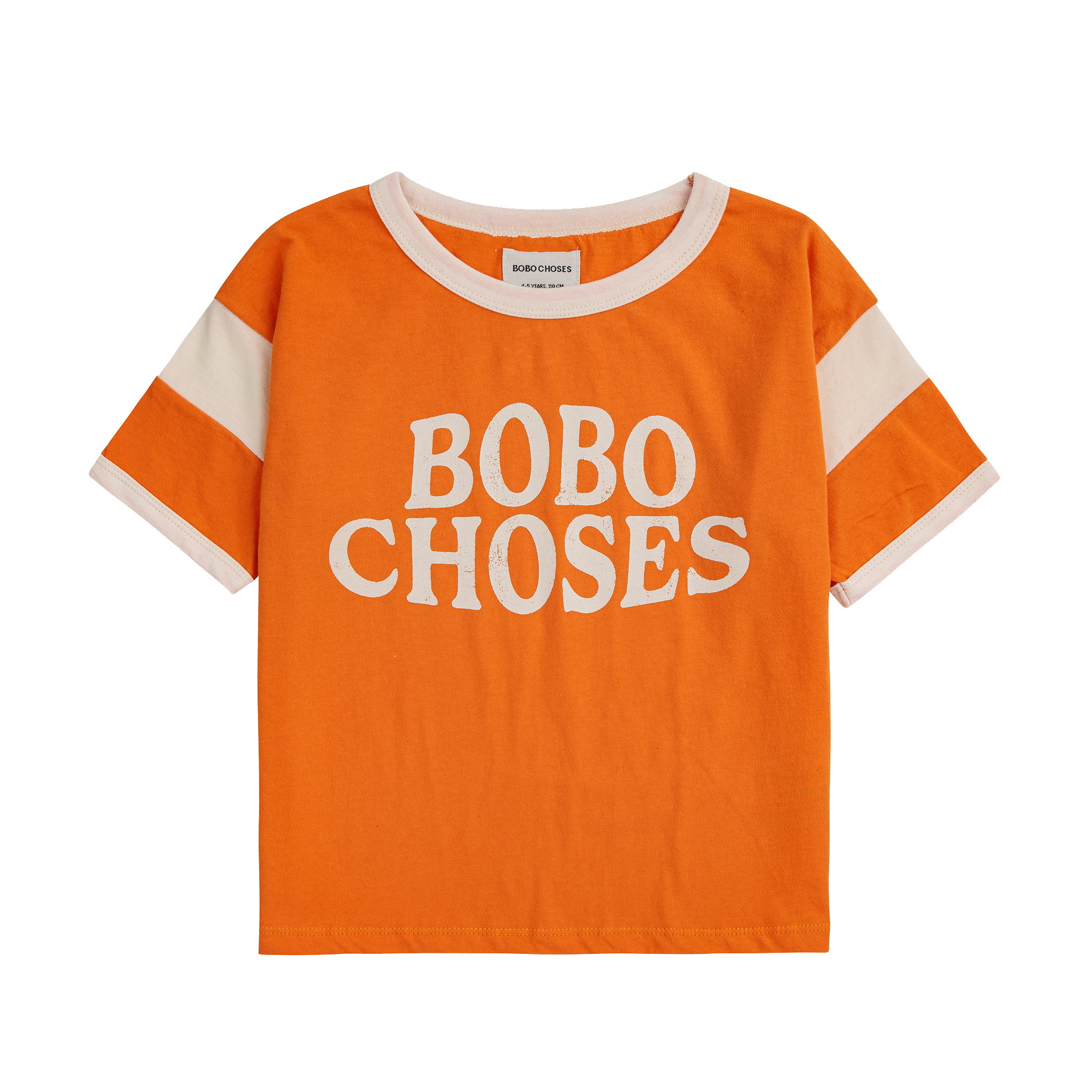 BOBO CHOSES  T-SHIRT MIT LOGOPRINT ORANGE