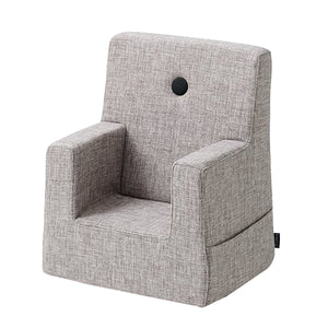 by KlipKlap Kids Chair Kindersessel Multi grey mit grauen Knöpfen