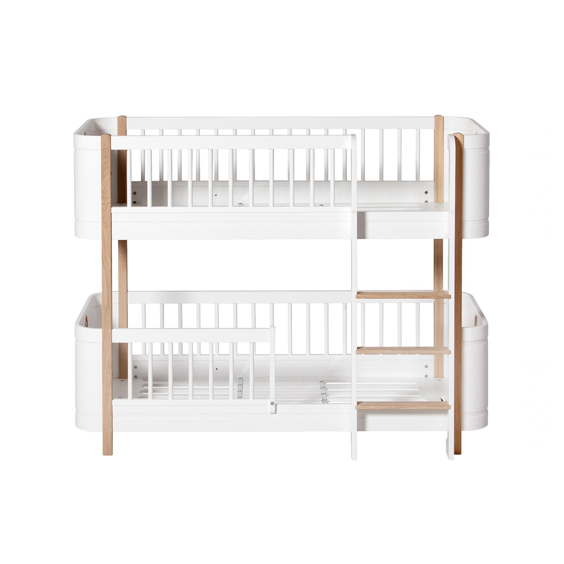 Oliver Furniture Wood Collection Mini+ halbhohes Etagenbett, weiß/Eiche