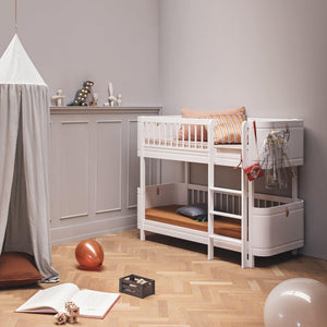Oliver Furniture Wood Collection Mini+ halbhohes Etagenbett, weiß