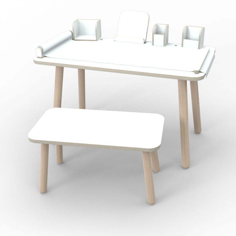 pure position growing table Komplettset mit Sitzbank