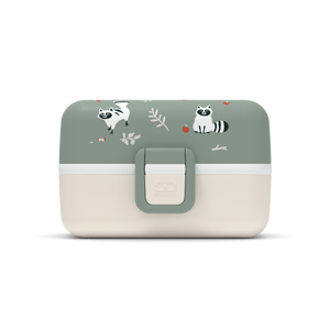 monbento Kinder Lunchbox Tresor grün Raccoon
